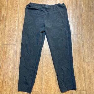 Vintage 90s Black Silk Oriental Pants Sz Medium